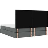  Krevet S LED lampica s pohranom Tamno siva 160 x 200 cm tkanina | shoptok.hr