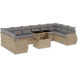 vidaXL 11-dijelni set vrtnih sofa od poliratana s jastucima bež | shoptok.hr