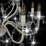 x Luster s 2 razine bijeli 15 žarulja E14 | shoptok.hr