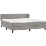  Box spring postelja z vzmetnico svetlo siva 180x200 cm žamet, (20790645) | Shoptok.si