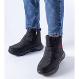 Gemre Black short insulated snow boots Chesnut | ePonuda.com