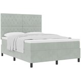 vidaXL Spring krevet s madracem svijetlo sivi 160x200 cm baršun | shoptok.hr