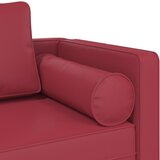  Počivaljka od umjetne kože s jastucima crvena boja | shoptok.hr