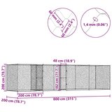  Kavez za pse Srebrno 800 x 200 x 200 cm Cinkani čelik | shoptok.hr