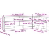  Skladišno uzglavlje Staro drvo 160 cm Konstruirano drvo | shoptok.hr