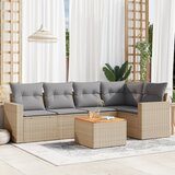  6-dijelni set vrtnih sofa s jastucima bež od poliratana | shoptok.hr