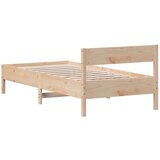  Okvir kreveta s uzglavljem 75x190 cm od borovine | shoptok.hr
