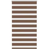 vidaXL Zebra zavjesa Smeđa 90x100 cm Širina tkanine 85 9 cm Poliester - Smeđa 90 x 100 cm | shoptok.hr
