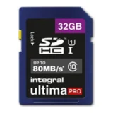 Integral 32GB SDHC UltimaPro CLASS10 80MB UHS-I U1 spominska kartica - INSDH32G10-80U1