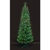  Umetno božično drevo (višina: 150 cm, premer: 55 cm, z optičnimi vlakni, RGB) | Shoptok.si