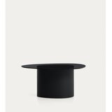 Kave Home Crni stolić za kavu sa staklenom pločom stola 74x81,5 cm Olir – | shoptok.hr