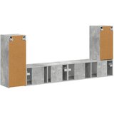  Set TV komoda 4 pcs Betonski sivi Konstruirano drvo | shoptok.hr