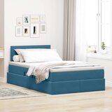  Krevet s od storage s madracem Plava 120 x 190 cm Baršun | shoptok.hr