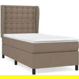  Krevet s oprugama i madracem smeđesivi 100 x 200 cm od tkanine | shoptok.hr