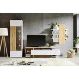 Hom`in DNEVNI REGAL, bela, barve hrasta | Shoptok.si