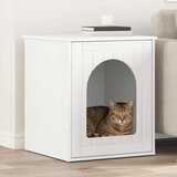  Mačja hiša Bela 53 x 52 x 60 cm Konstruiran les, (5000111106) | Shoptok.si