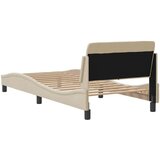  Okvir kreveta s uzglavljem Dover krem 90x200cm od tkanine | shoptok.hr