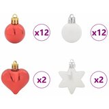 Set Božićnih Ukrasnih Kuglica 40 pcs Crvena i bijela Plastika | shoptok.hr