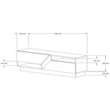 Hanah home tv polica koza travertine