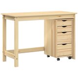  Set stola i pokretnog ormara MOSS 2 pcs Smeđa | Shoptok.si