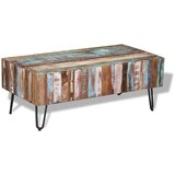  Stolić za kavu od masivnog obnovljenog drva 100 x 50 x 38 cm | shoptok.hr