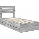 Krevetna konstrukcija Siva Sonoma 90 x 190 cm Inženjersko Drvo | shoptok.hr