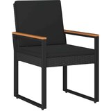  Set vanjskog namještaja s jastukom 4 pcs Crna poliratan | shoptok.hr