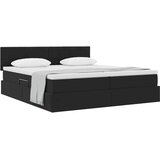  Krevet s od storage s madracem s uzglavljem Crna 100 x 200 cm - Crna 200 x 200 cm Blok sa kvadratićima | shoptok.hr