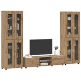  Set TV komoda s ladicama Umjetnički hrast Konstruirano drvo | shoptok.hr