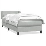 Box Spring krevet s madracem svijetlo sivi 80x210 cm baršun | shoptok.hr