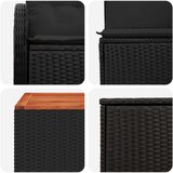  Set sofe 6 kom. Crna Poli Rattan i čelik | shoptok.hr
