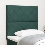 Vzglavje z vzglavjem Temno zelena 90 cm Žamet, (5000142240) | Shoptok.si