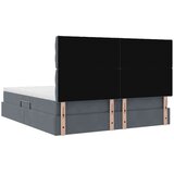  Krevet s od storage s madracem Tamno siva 200 x 200 cm Baršun - Tamno siva 200 x 200 cm Dizajn s jastučićima | shoptok.hr