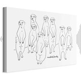  Slika - Animal Patrol (1-part) - Meerkats on Black and White Background 120x80 Akustična | shoptok.hr