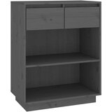  Konzolna omarica siva 60x34x75 cm trdna borovina, (20601491) | Shoptok.si