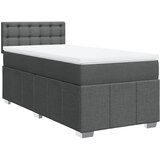 Maison Chic Box spring postelja - Vzmetna postelja z vzmetnico temno siva 100x200 cm blago SL11377, (21907005) | Shoptok.si
