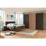 Hom`in postelja boxspring 140 cm x 200 cm , tekstil antracit, črna | Shoptok.si