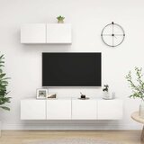 vidaXL TV omarice 3 kosi bela iverna plošča Cene