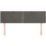  Uzglavlje s ušima tamnosivi 147x16x78/88 cm baršunasti | shoptok.hr