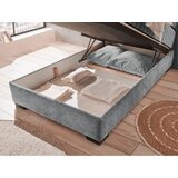 MID.YOU POSTELJA Z VZMETNICO 120 cm x 200 cm , tekstil, leseni material antracit | Shoptok.si