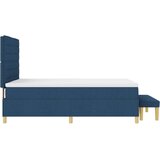  Krevet s box springom s madracem i klupicom Plava 140x200 cm Tkanina | shoptok.hr