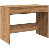  pisalna miza z 2 predaloma, inženirski les, artisan hrast, 101x50x76,5 cm | Shoptok.si