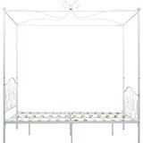  Okvir za krevet s nadstrešnicom bijeli metalni 120 x 200 cm | shoptok.hr