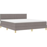  LED Box Spring Krevet Sivo-smeđa 180 x 200 cm tkanina | shoptok.hr