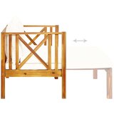vidaXL Vrtna klupa za 2 osobe s jastucima 122cm masivno bagremovo drvo | shoptok.hr