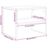  Noćni ormarić boja betona 40 x 30 x 30 cm od konstruiranog drva | shoptok.hr