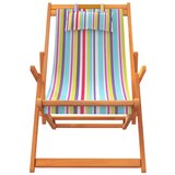  Zložljivi stoli za na plažo 2 kosa večbarvno blago | Shoptok.si