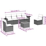  7-dijelni set vrtnih sofa sivi od poliratana | shoptok.hr