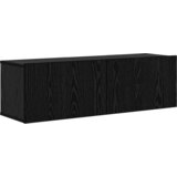 vidaXL Komplet TV omaric s polico Drugo s shranjevanjem 8 pcs Črna Orehovina | Shoptok.si
