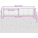  Vrtna vrata od pocinčanog čelika 400 x 75 cm srebrne boje | shoptok.hr